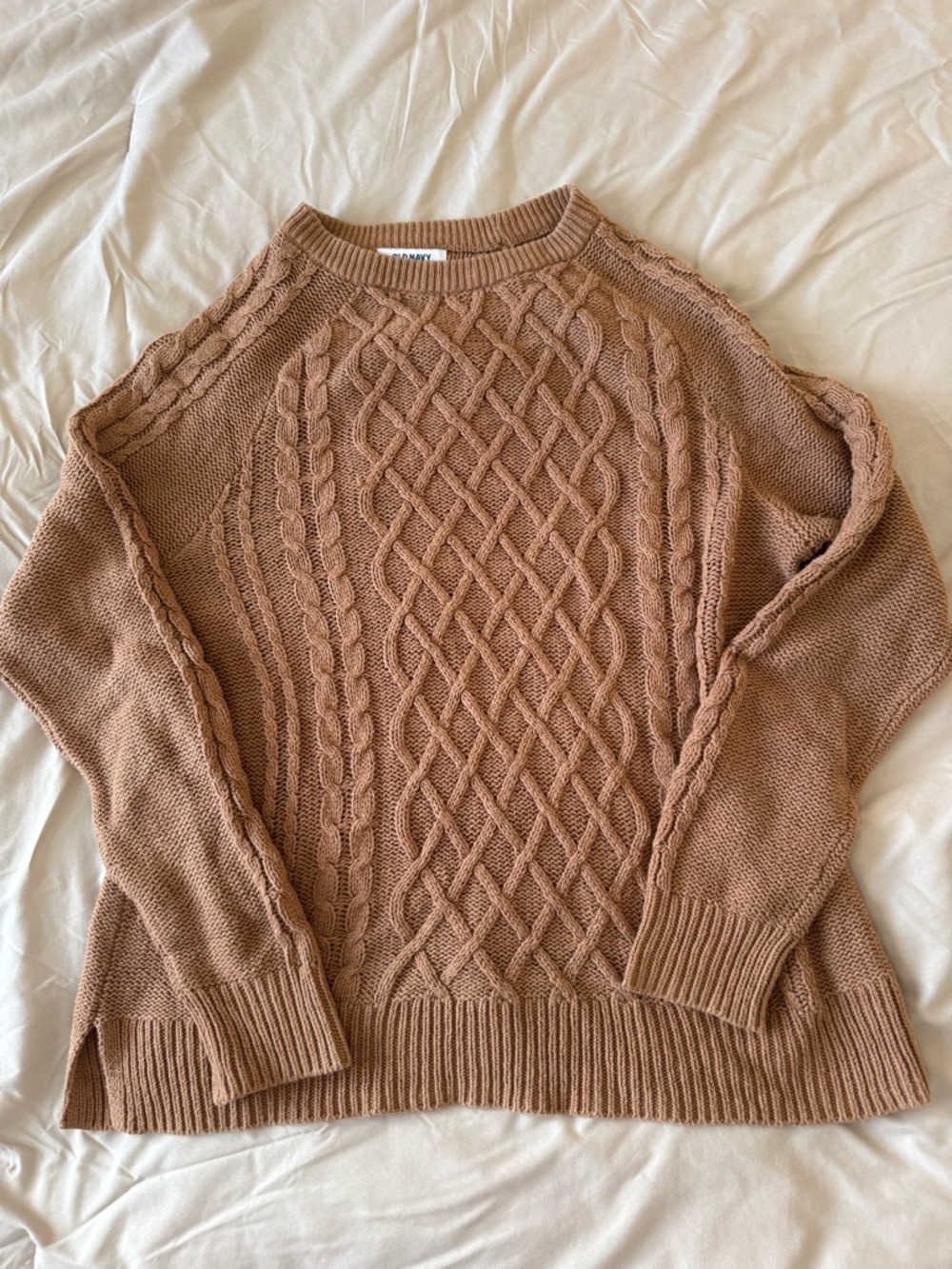 Old Navy Cable-Knit Crew Sweater - Brown